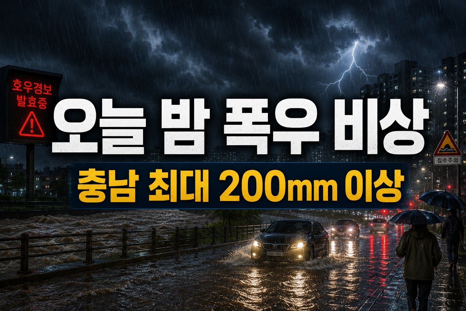 오늘 밤부터 폭우 비상…충남 200mm 이상, 월요일까지 전국 강한 비