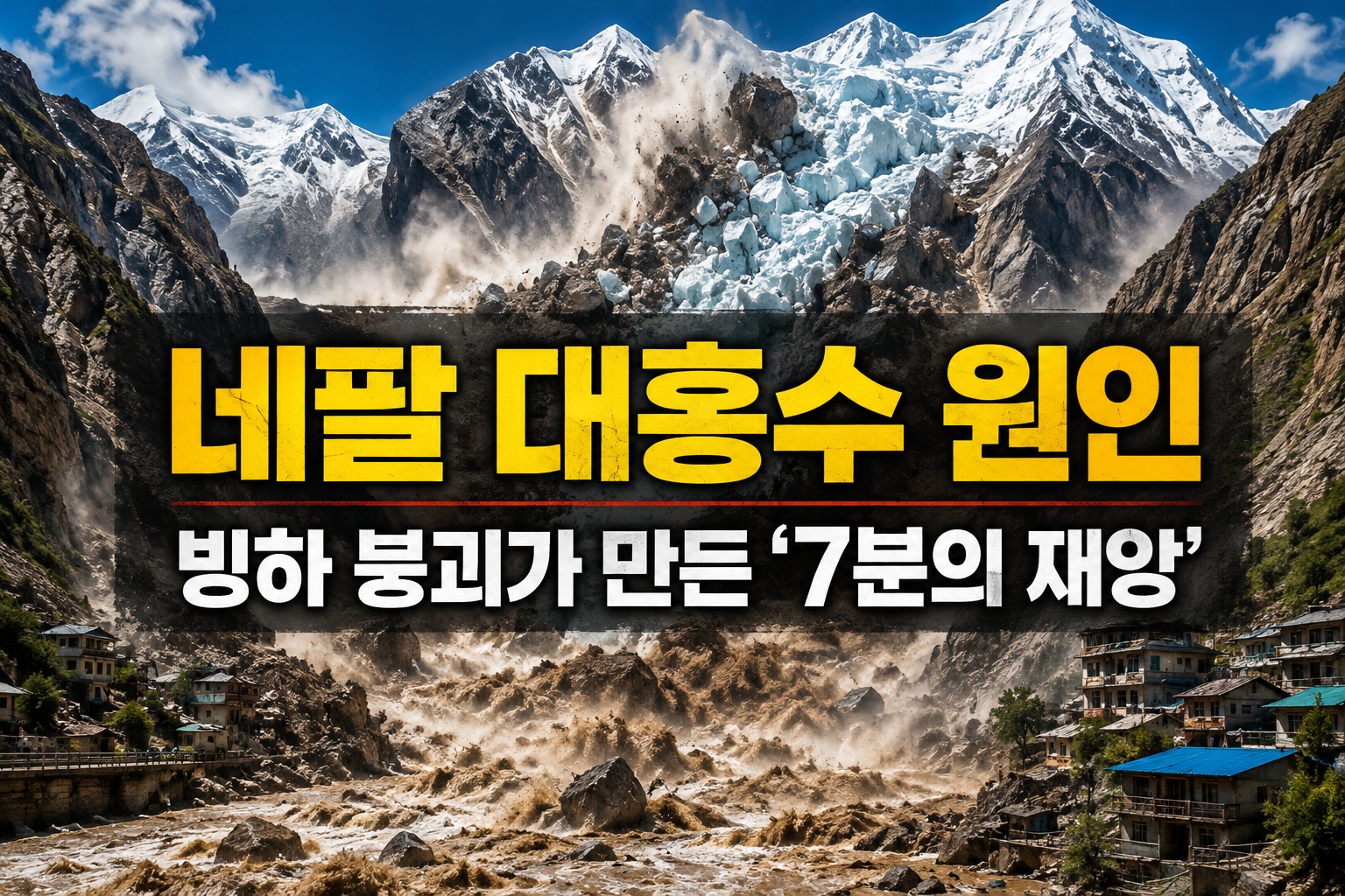 네팔 대홍수, 폭우 때문 아니었다…빙하 붕괴가 만든 ‘7분의 재앙’
