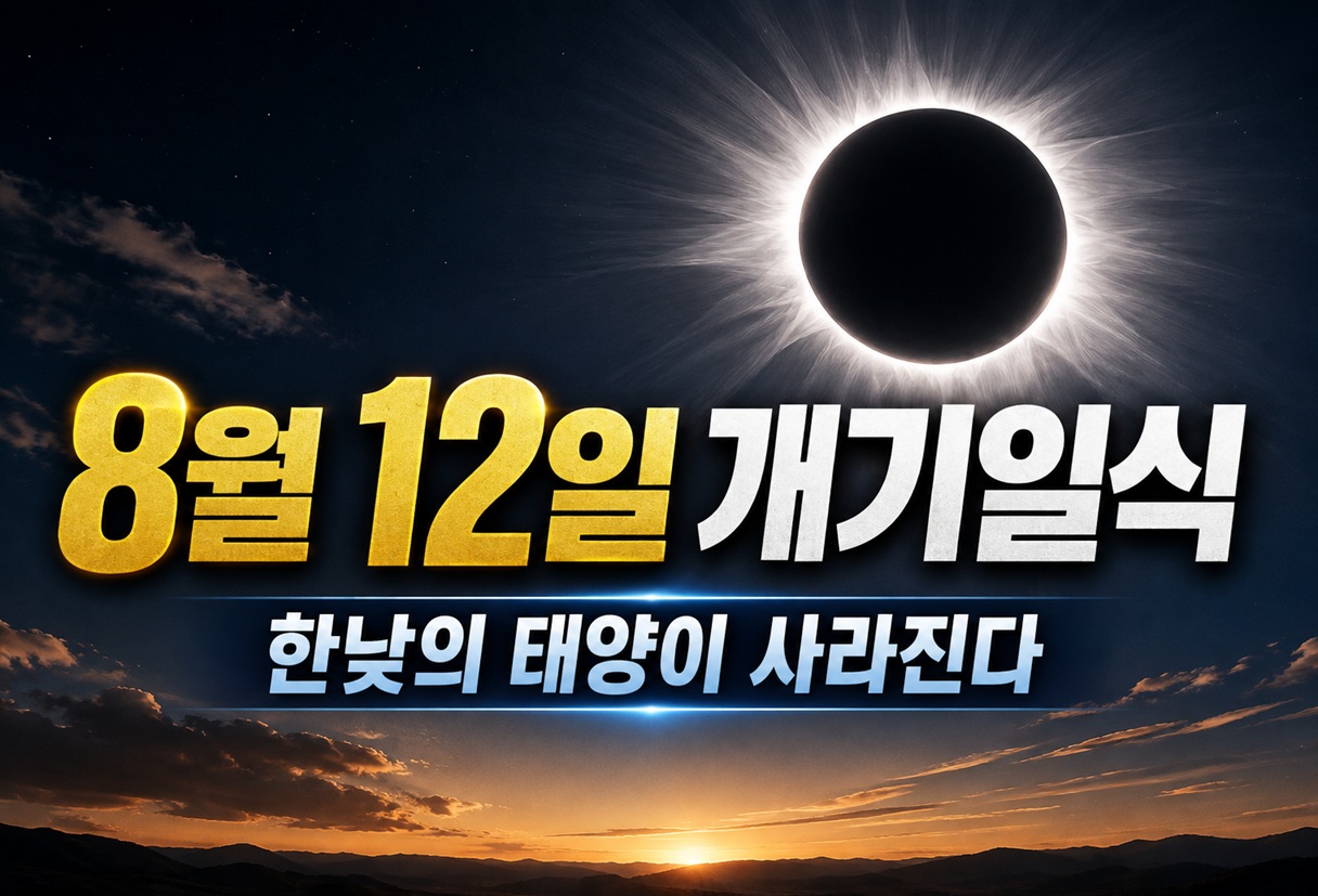 8월 12일 개기일식…한낮의 태양이 사라진다