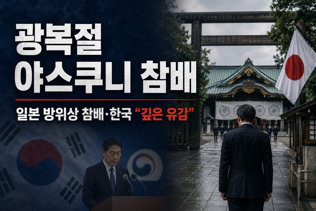 광복절에 일본 방위상 야스쿠니 참배…한국 정부 “깊은 유감”