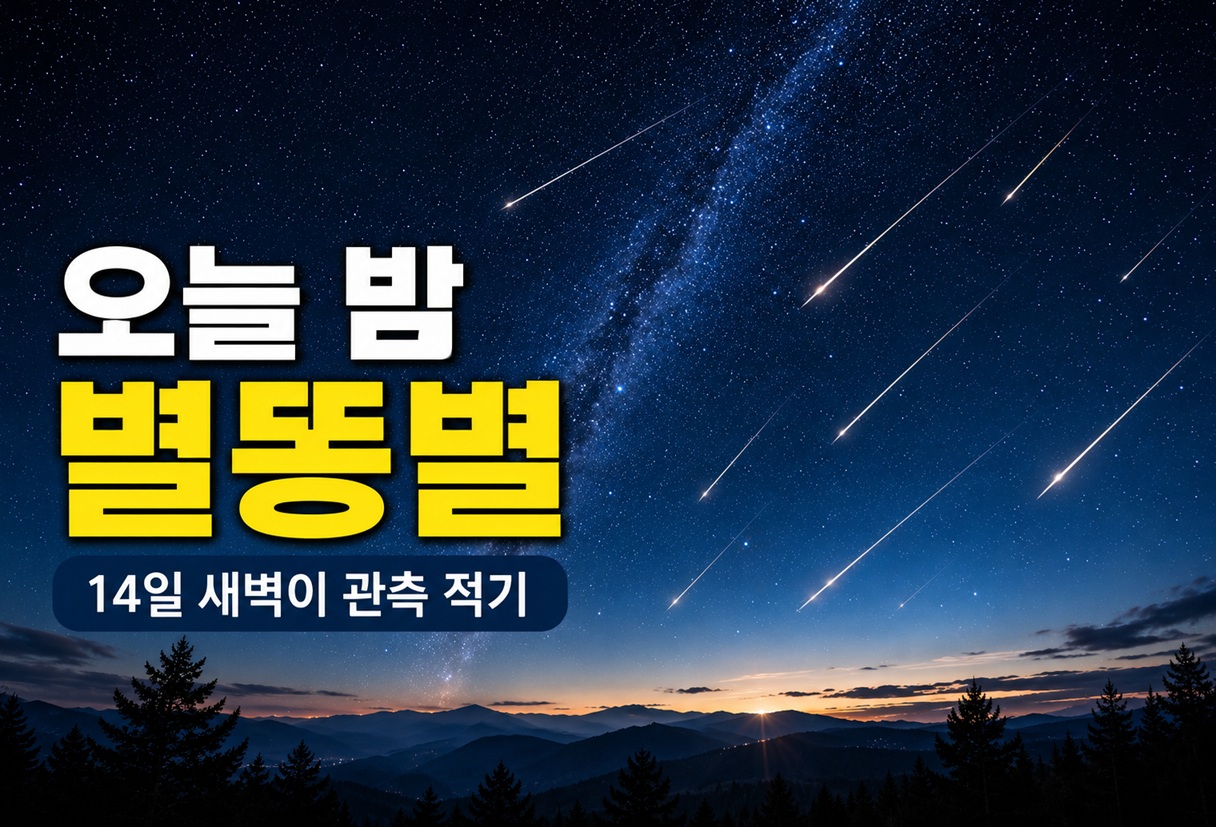 오늘 밤 별똥별 쏟아진다…14일 새벽이 관측 적기