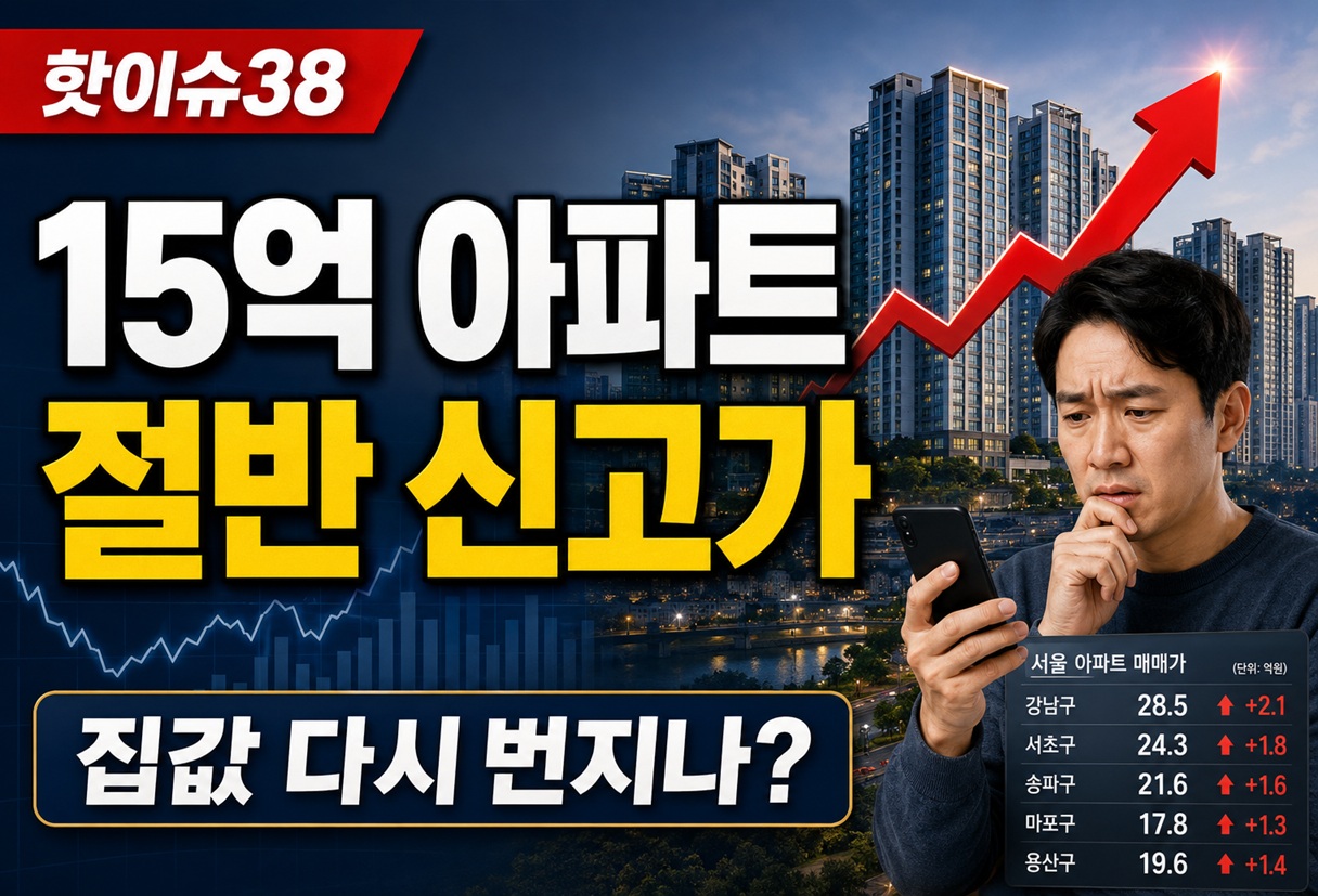 15억 아파트 절반이 신고가…집값 다시 번지나