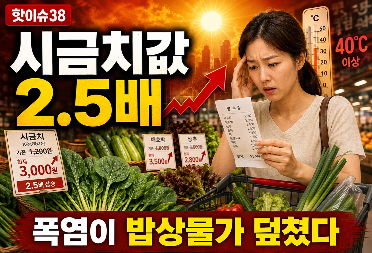시금치값 2.5배…폭염 물가 비상