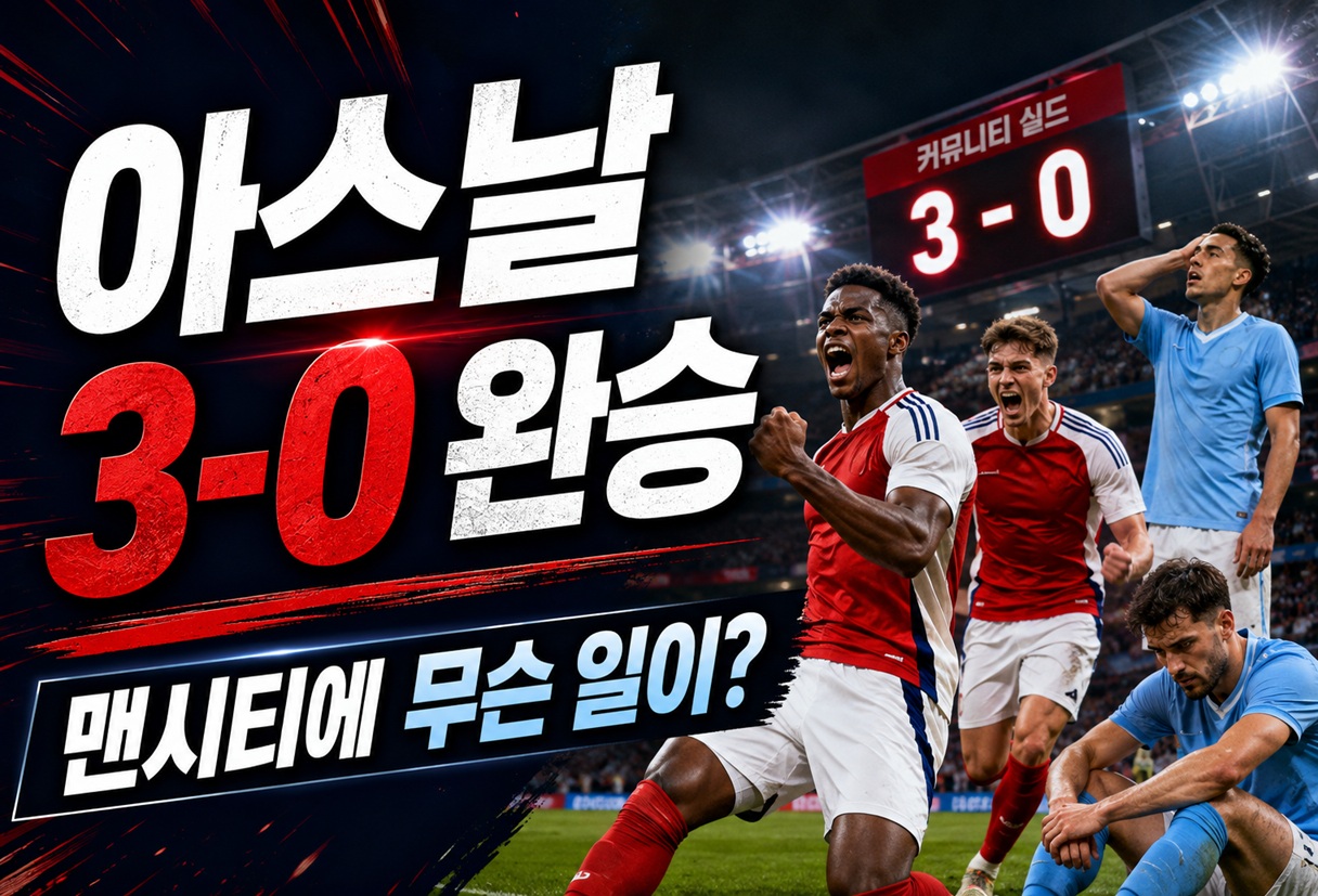 아스날, 맨시티 3-0 완파…커뮤니티실드 우승 무슨 일이?