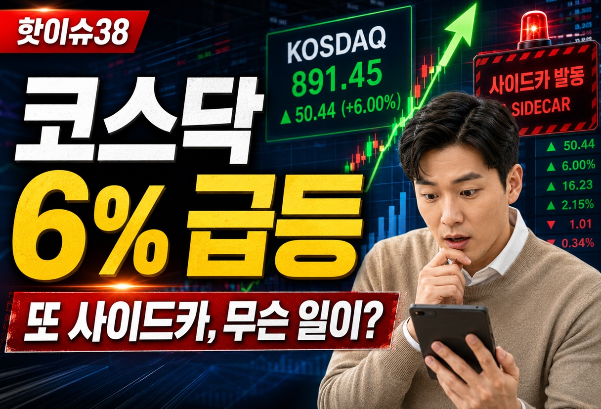 코스닥 6% 급등…또 사이드카, 무슨 일이?