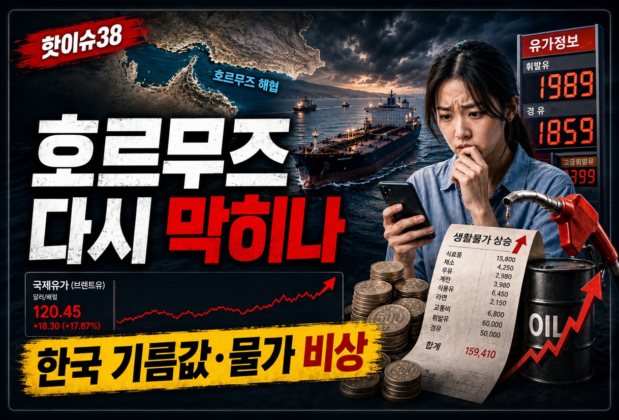 호르무즈 다시 막히나…한국 기름값·물가 비상