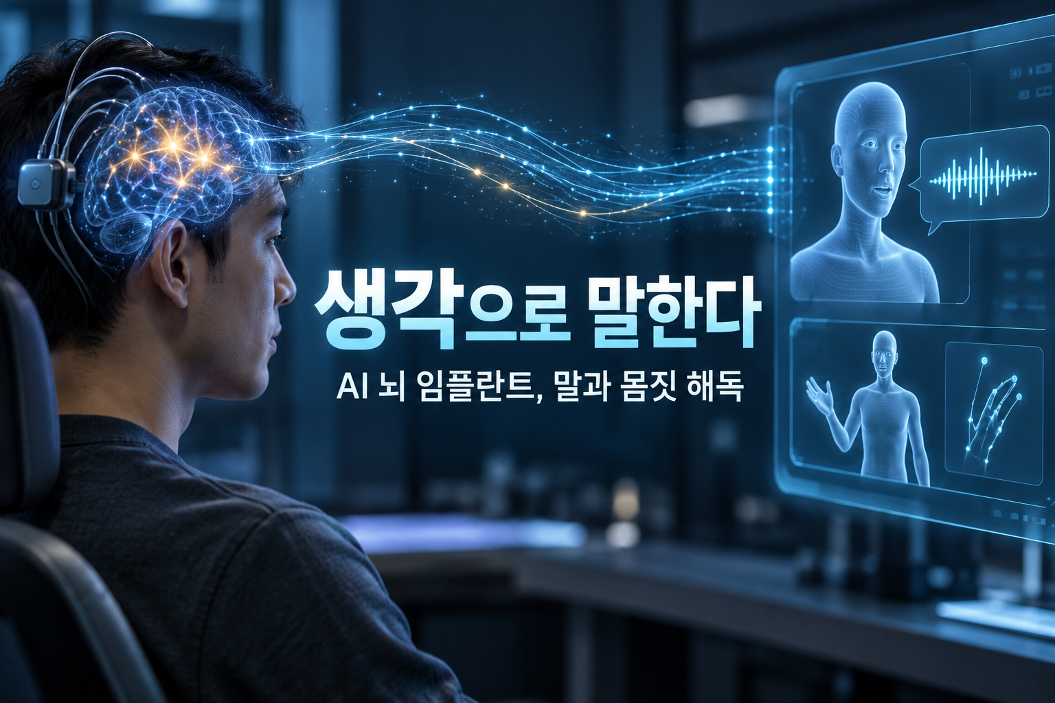 핫이슈 | 말 못해도 생각으로 말한다…AI 뇌 임플란트가 읽은 말과 몸짓