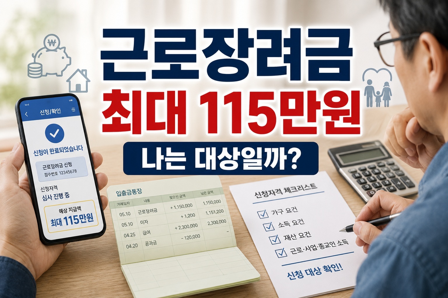 근로장려금 최대 115만원, 오늘부터 신청…나는 대상일까? 5분 확인법