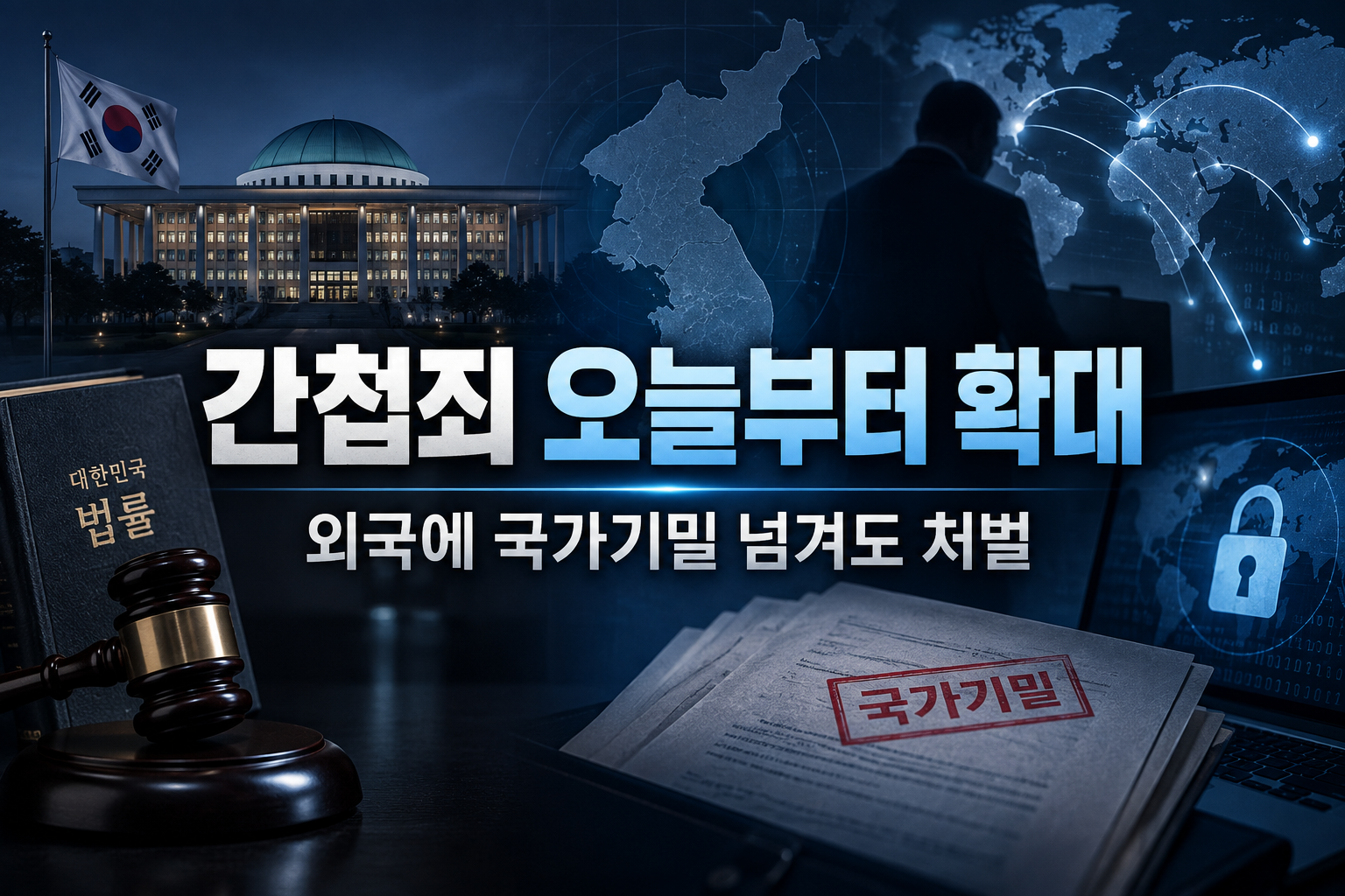 핫이슈 | 오늘부터 간첩죄 확 바뀐다…중국·미국에 기술 넘겨도 처벌