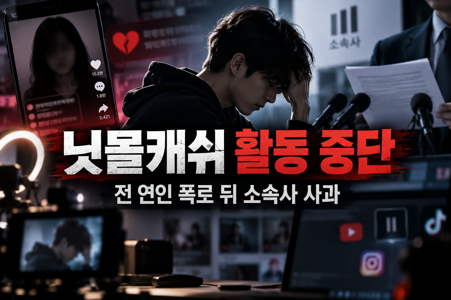 핫이슈 | 닛몰캐쉬 활동 중단…전 연인 폭로 뒤 소속사 사과, 무슨 일이 있었나